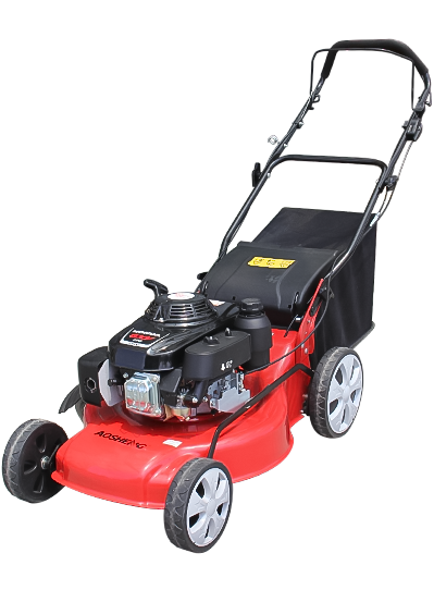 What are the advantages of using lawn mowers in orchards?
