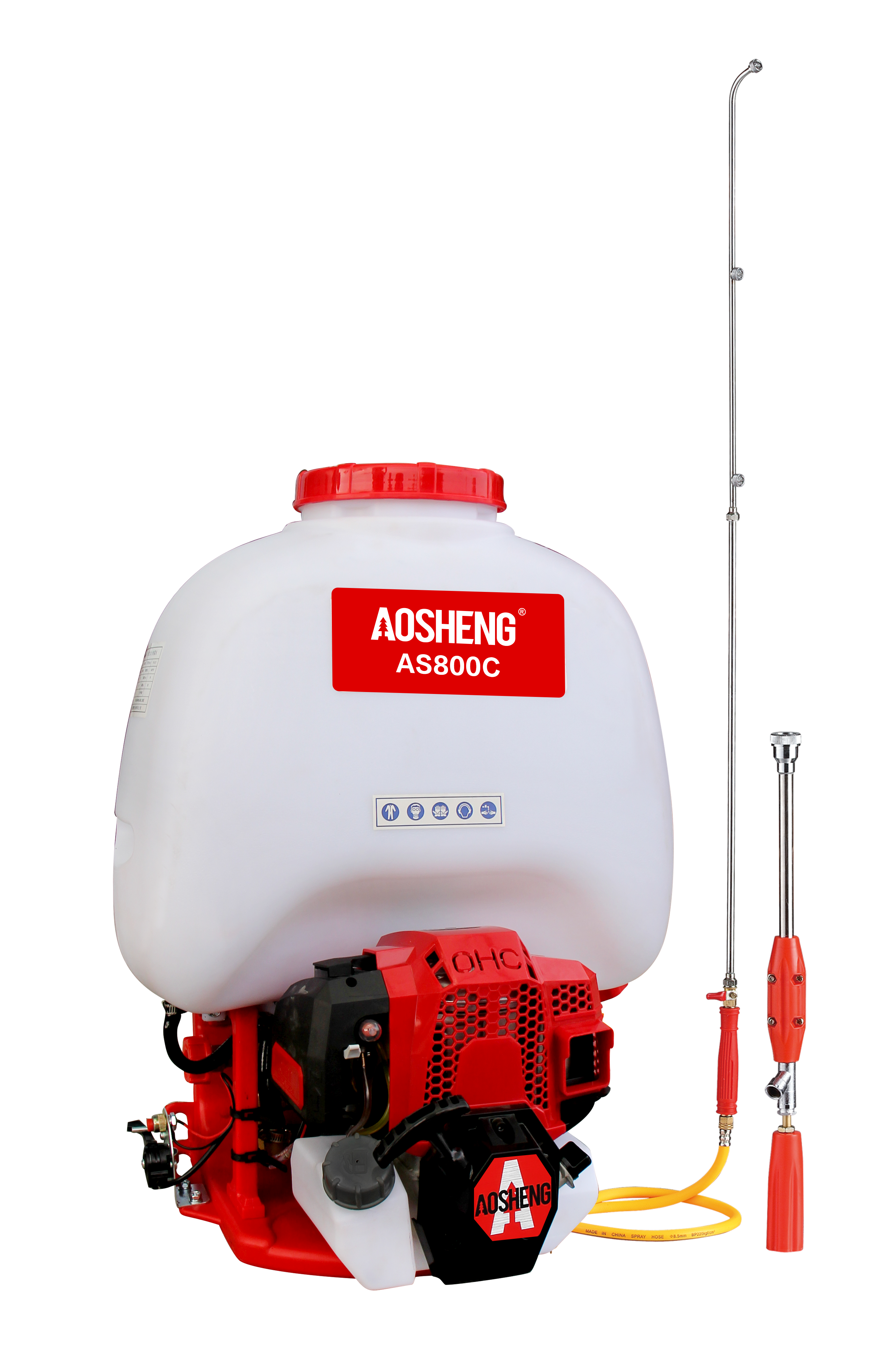Gasoline power sprayers come in a variety of sizes and designs