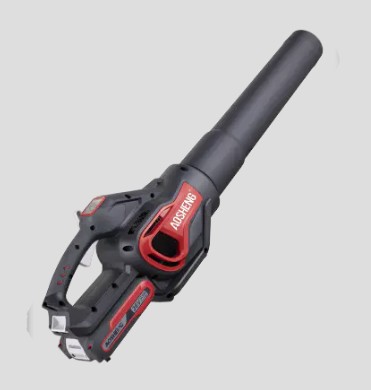 How does the turbocharger function of a lithium battery leaf blower improve its performance?