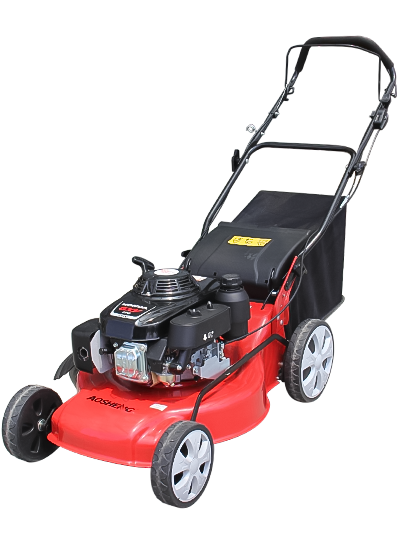 What are the advantages of using lawn mowers in orchards?