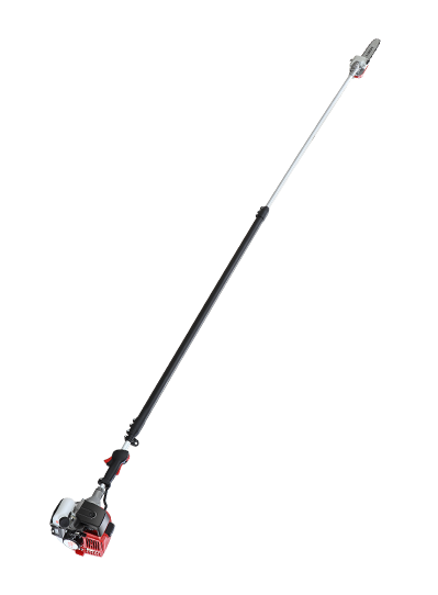 How does the lithium pole chainsaw work?